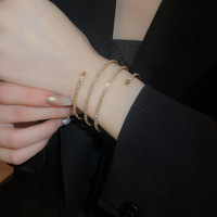 Bracelet en perles et diamants avec lettres, style exagéré, tendance, luxe léger, bijoux haut de gamme, transfrontalier Europe États-Unis