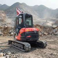 Mini-excavatrice hydraulique d'occasion U55 de 5 tonnes d'origine japonaise