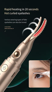 Recourbe-cils 2 en 1 bon marché en or rose Tondeuse à sourcils à chauffage rapide Recourbe-cils <span class=keywords><strong>chauffants</strong></span> - Product Image 5