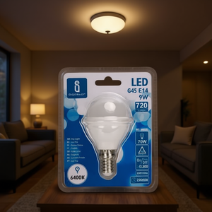 Bombilla LED A5 G45 de Ahorro de Energía, 9W E14, con Temperatura de Color de 6400K, Nueva - Product Image 3