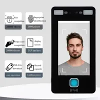 Système de contrôle d'accès biométrique par empreinte digitale 5,5 pouces, étanche, avec reconnaissance faciale