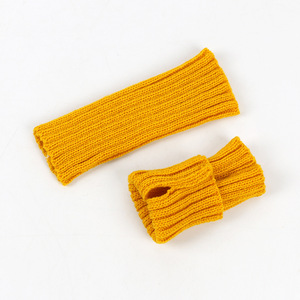 Vente directe des fabricants, gants en tricot chauds personnalisés pour l'automne et l'hiver, gants sans doigts en acrylique uni pour hommes et femmes - Product Image 6
