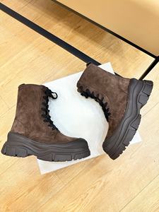 Bottes d'équitation décontractées pour femmes de haute qualité avec un design de laçage à fermeture éclair tendance, bottes courtes en cuir véritable à tige haute - Product Image 3