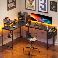 Bureau d'angle pour ordinateur, bureau de jeu pour la maison, bureau en forme de L