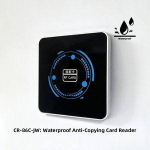 CR-86C-JW Waterproof Anti-Copying RFID <b>Access</b> <b>Control</b> <b>Card</b> Reader With 13.56MHz MIFARE ISO 14443A Black PC Material - Product Image 1