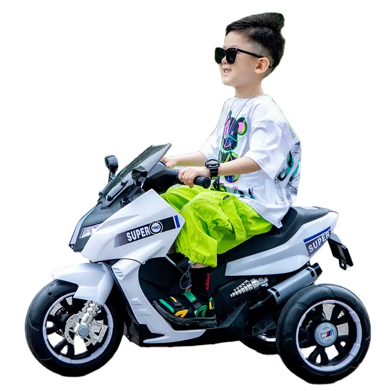 motorized tricycles 6v battery big saddle with light 3-12 years kids motor ride-on cars motor bike electric car