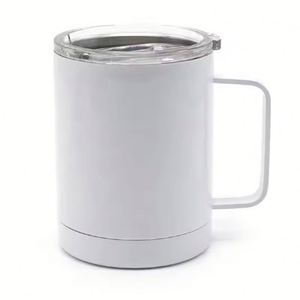 Gobelet isotherme en acier inoxydable de 12 oz avec poignée pour impression par sublimation - Product Image 4