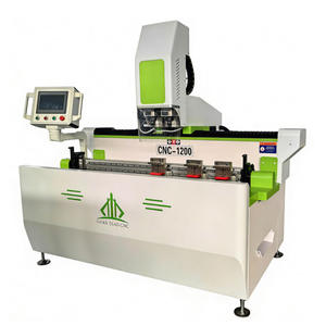 เครื่องกัดโลหะซีเอ็นซีแบบเจาะรูบานพับสำหรับทำหน้าต่างและประตูพีวีซี โปรไฟล์อะลูมิเนียมอุตสาหกรรมแบบแกนคู่ ขนาด 1200 มม. - Product Image 1