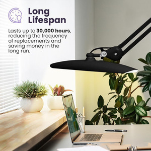 LED Metal 12W UV Nail Lamp Eyelash Pattern Embroidery Fill Light <b>Clip</b> on Long Eye Protection Desktop Folding Lamp 60s Timer - Product Image 3