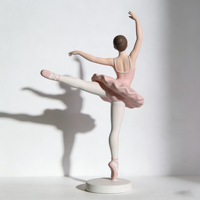 Statue de ballerine en tutu violet - Figurine de danseuse de ballet en résine pour la décoration de la maison