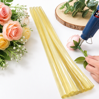 Bâton de colle EG-B309 Jaune clair transparent à faible consommation, adhésif thermofusible EVA pour la fixation de fleurs artificielles et l'artisanat