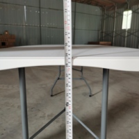Table pliante blanche de 6 pieds, table pliante en plastique pour événements, portable et en gros, pour l'intérieur et l'extérieur