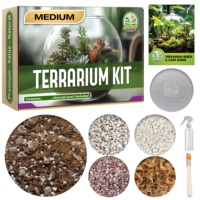 Kit de démarrage Eco Recycle Terrarium Coco Coir Tourbe Mousse Écorce De Pin Perlite Pumice Mesh Barrière Outils Guide Livre DIY