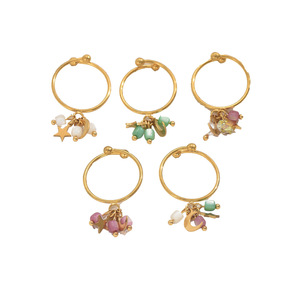 Women's Geometric Star Moon <b>Open</b> <b>Ring</b> With Bead Setting Index Finger Jewelry Gift - Product Image 5