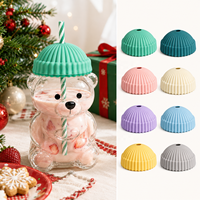 Couvre-tasse en silicone pour café, bouteille de café, couvre-bouteille de Noël en silicone