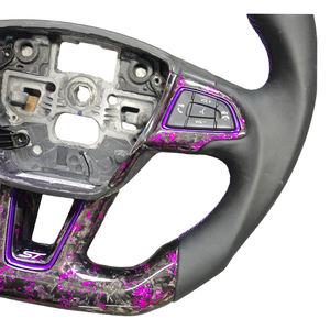 พวงมาลัยคาร์บอนไฟเบอร์สีม่วงแบบฟอร์จ สำหรับอัพเกรดรถฟอร์ดโฟกัสใหม่  แบบ OEM  สามารถปรับแต่งได้ - Product Image 6