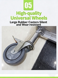 2026 premium kwaliteit roestvrijstalen en aluminiumlegering metalen dienbladrek bakwagen - Product Image 3