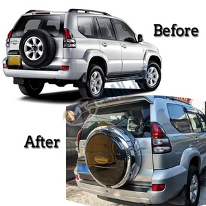 Housse de roue de secours noire pour modèles Toyota Prado FJ120LC120 2003-2009. - Product Image 3