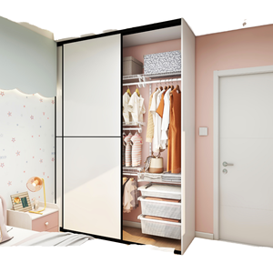 Armoire <span class=keywords><strong>coulissante</strong></span> moderne et contemporaine en MDF, réglable, pliable, extensible, gain de place, pour chambre d'hôtel, <span class=keywords><strong>meuble</strong></span> <span class=keywords><strong>DIY</strong></span> - Product Image 1