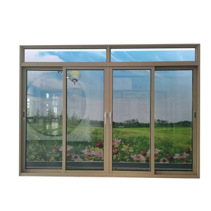 Kustom Modern sederhana menyelesaikan aluminium Aloi kaca geser pintu eksterior keamanan pintu masuk untuk Villa Komersial Mall suara - Product Image 4