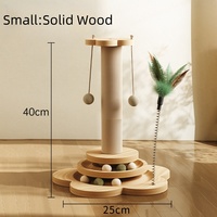 Vente en gros griffoir chaton en bois massif griffoir en sisal avec boule suspendue jouet pour chat griffoir pour chat