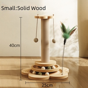 Grosir mainan garuk kucing, kayu Solid Scratcher Sisal <span class=keywords><strong>Scratch</strong></span> <span class=keywords><strong>Post</strong></span> dengan bola gantung kucing mainan garuk kucing - Product Image 5