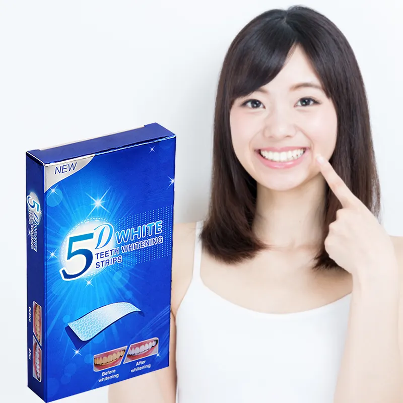 Aiyu Factory OEM 14 Pairs 5D white Dental Oral Hygiene Care Bleach Whitening Teeth Strips