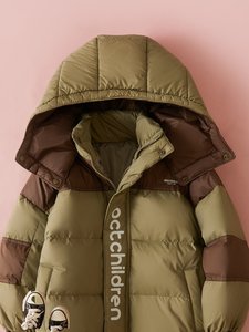Veste matelassée à capuche et fermeture éclair pour enfants, blocs de couleur, 0-12 <span class=keywords><strong>ans</strong></span>, hiver, chaude, <span class=keywords><strong>manteau</strong></span> pour garçons, épaisse - Product Image 4