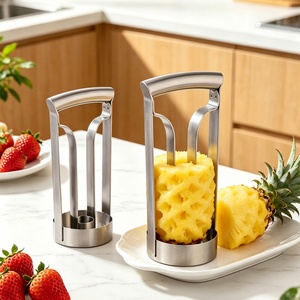 Outil de découpe et de nettoyage d'ananas en acier inoxydable robuste, éplucheur de fruits professionnel pour la cuisine - Product Image 3