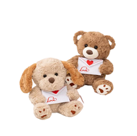 Peluche chien ours Babytop Love Confession avec enveloppe en forme de cœur, super douce, rembourrée en coton PP, mignonne, pour la Saint-Valentin