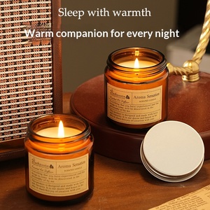 Smokeless Romantic Scented <b>Candle</b> Handmade Amber Glass Container Niche Home Decor Birthday <b>Gift</b> - Product Image 3