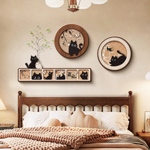 Arte Murale in Stile Vintage Francese con Stampe di Gatti Retrò per Soggiorno/Sala da Pranzo e Decorazione Domestica - Product Image 5