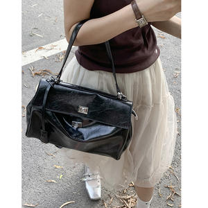 Sac à main de mariée haut de gamme pour femme, grande capacité, doublure polyester, fermeture éclair, bandoulière, poignée unique - Product Image 3