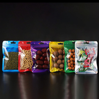 Emballage personnalisé à trois côtés scellés, imprimé en gravure, coloré, pour bijoux, aliments, bonbons, PE/aluminium, résistant à l'humidité, fenêtre transparente, thermoscellé