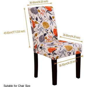 ชุดเก้าอี้รับประทานอาหารผ้าสแปนเด็กซ์4ชิ้นที่คลุมตัวป้องกันแบบถอดได้และยืดได้สำหรับเก้าอี้พาร์สันสำหรับโรงแรมและงานปาร์ตี้ - Product Image 3