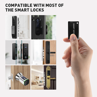 AGSHOME Cartes IC-Porte-clés RFID pour serrures intelligentes 13.56MHz Matériau PVC EPOXY Portée 3-10cm Compatible Tuya TTLock Smart Systems