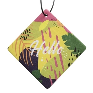 <span class=keywords><strong>Etiqueta</strong></span> de ambientador de coche pequeño de papel negro colgante de lujo personalizado olor de buen aroma con logotipo de árboles personalizado para coche - Product Image 1
