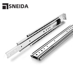 SNEIDA SND3076 Corredera telescópica de 76 mm de alta resistencia con rodamientos de bolas, capacidad de 225 kg, de acero laminado en frío Q235 para almacenamiento en gabinetes de cocina - Product Image 3
