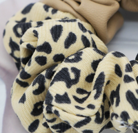 Chouchous en patchwork floqué et cuir, imprimé léopard et zèbre, accessoires de cheveux de style coréen INS tendance