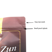 Sac en aluminium personnalisé à fermeture éclair, sac en mylar debout, qualité alimentaire, résistant à l'humidité, pour café, riz, 250g, 500g