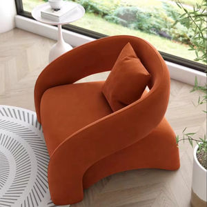 Sillón Individual de Diseño Moderno y Lujoso con Respaldo Curvo para Sala de Estar o Balcón - Product Image 4