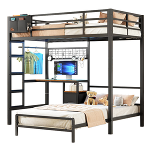 <span class=keywords><strong>Lit</strong></span> superposé en acier à double tube métallique moderne pour étudiants, <span class=keywords><strong>lit</strong></span> superposé en acier à double tube métallique pour l'école avec escalier - Product Image 1
