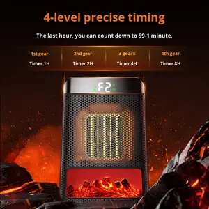 חוצה גבולות חדש 3d דינמי 3D להבה 500w אווירה ניידת חיסכון באנרגיה-ptc חימום מהיר שקט ביתי חשמלי - Product Image 2