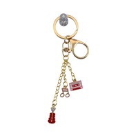 Porte-clés Guitare Musicale Vintage avec Breloque Cassette et Pendentif Note en Émail Doré, Accessoire Cadeau Instrument de Musique pour Sac, Anneau de Clés