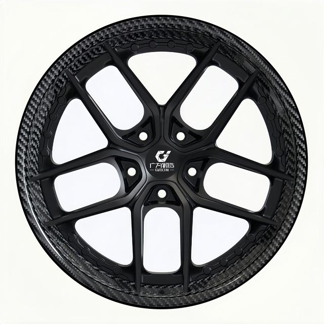 Factory Hotsale New 3-Piece Carbon Fiber Forged Aluminum 6061-T6 Wheels 18-24 Inch 25mm ET Chrome Finish Concave Design