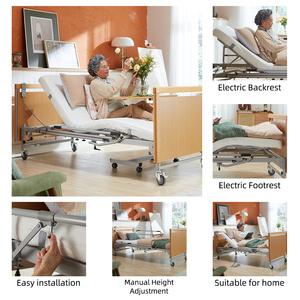 <span class=keywords><strong>Lit</strong></span> médical en bois Tecforcare OEM ODM en gros pour maisons de retraite, 2 fonctions, <span class=keywords><strong>lit</strong></span> médical pour soins à domicile, <span class=keywords><strong>lit</strong></span> <span class=keywords><strong>électrique</strong></span> pour soins à domicile, personnes âgées - Product Image 2