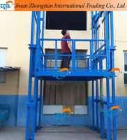 Plateforme élévatrice hydraulique ZTSJD pour petits colis, capacité 1 tonne, avec rail de guidage, tables élévatrices pour marchandises