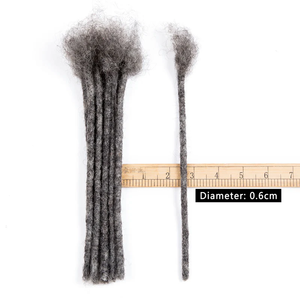 Originea Vente en gros de mèches de <span class=keywords><strong>cheveux</strong></span> humains Remy de 8 pouces pour crochet, extensions de locs standard Raw Beauty, couleur sel et poivre - Product Image 5