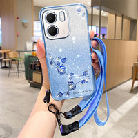 Étui de téléphone portable anti-chute avec sangle de collier à paillettes pour Oppo Reno15 F/15 Pro/A6x/A6 Pro/A6/Find X9 Pro/X9