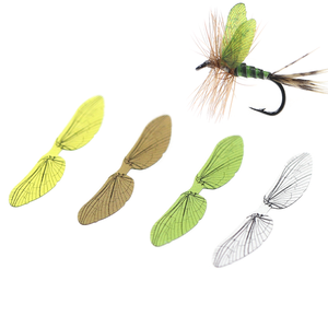Ailes d'insectes réalistes pré-coupées pour la pêche à la mouche, matériel de montage de mouches pour la pêche à la truite, accessoires de pêche - Product Image 1